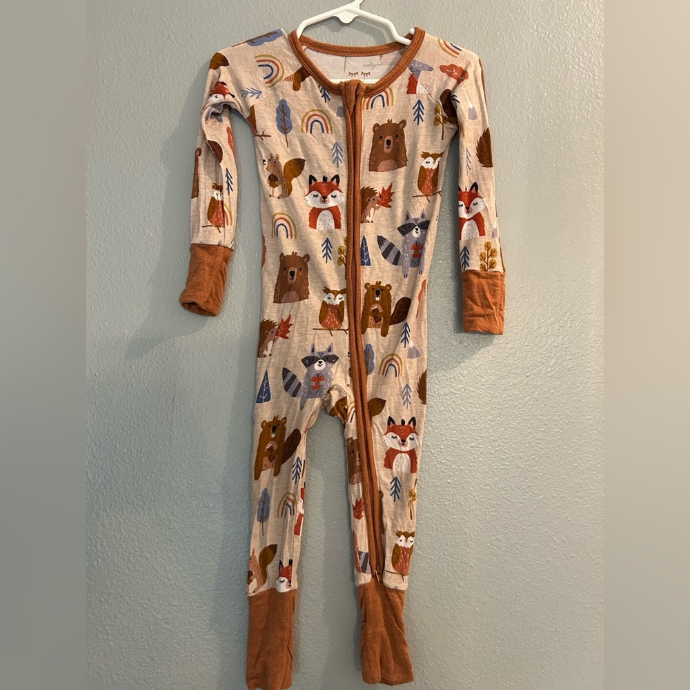 Little Sleepies Woodland Print One Piece